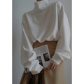 High Collar Long Loose Sleeve Top