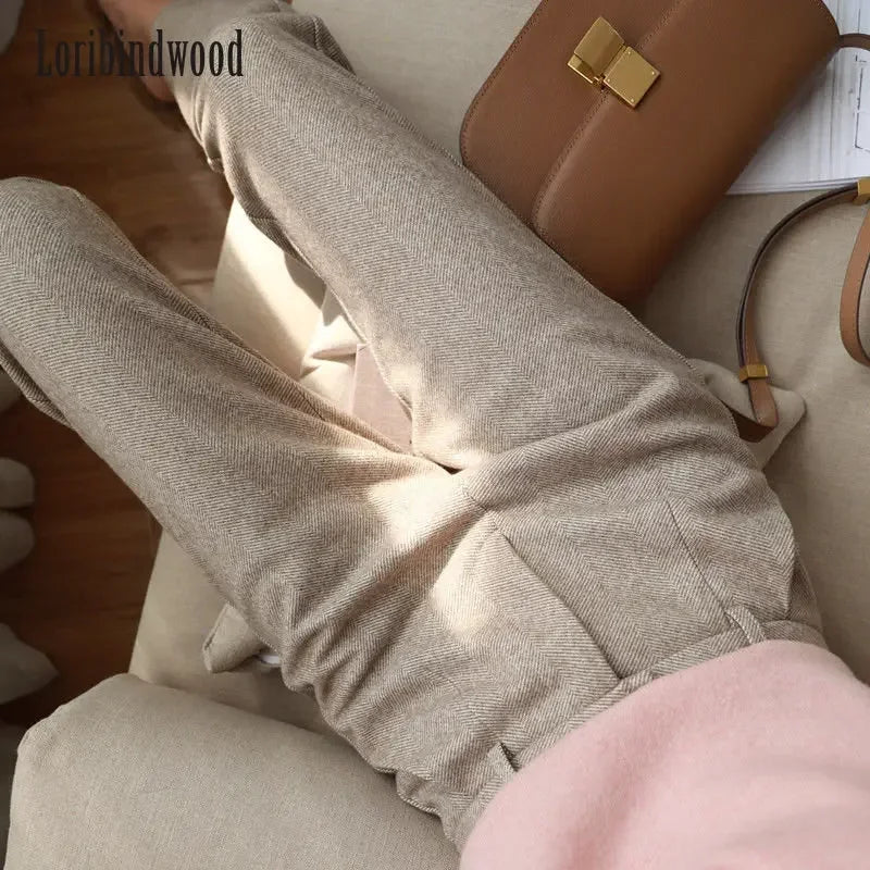 High Waisted Office Trousers