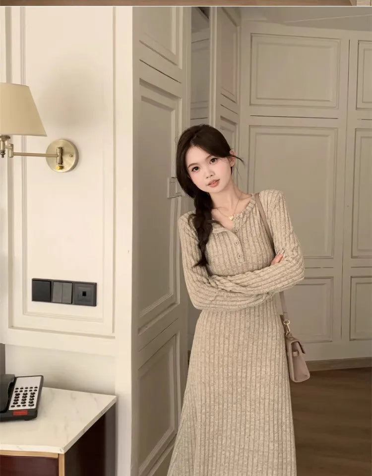 Long Sleeve Knitted Dress