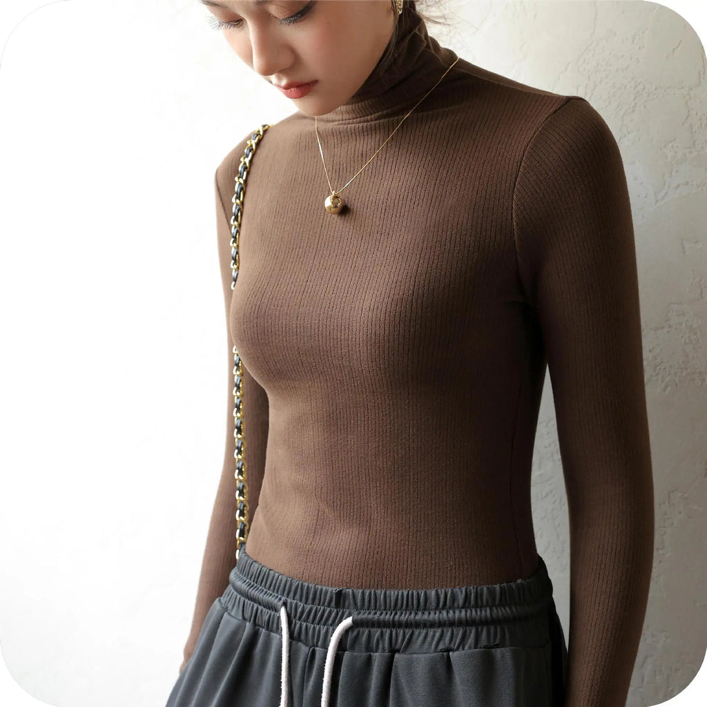 Long Sleeve Stretch Slim Fit Turtleneck