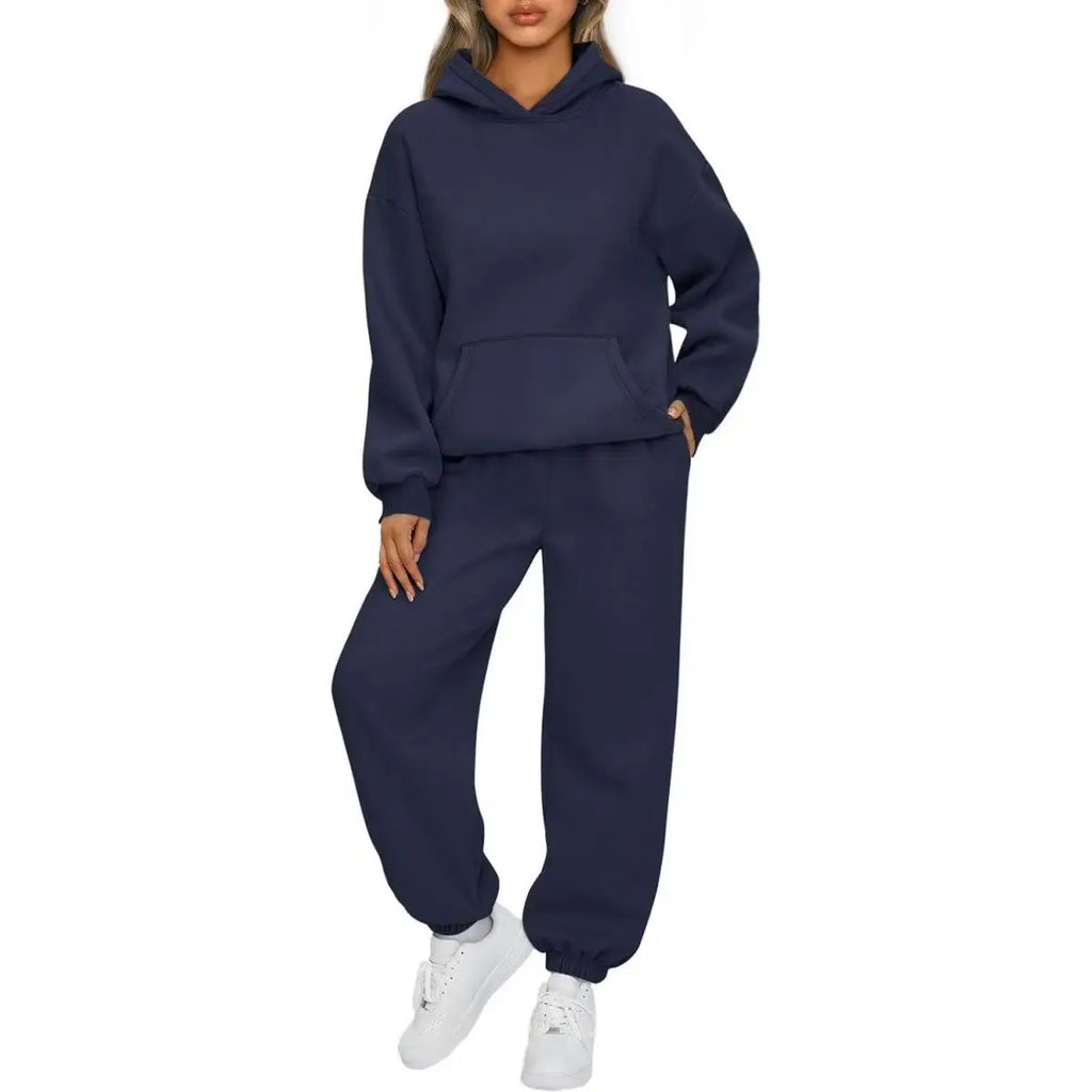 Long Sleeve Hoodie+Sports Pants Two Piece Set