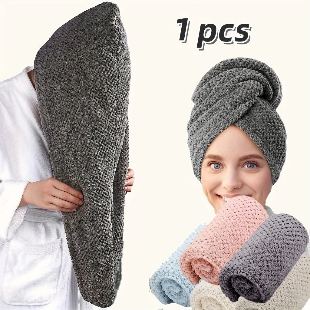 Solid color Absorbent Hair Towel Wrap