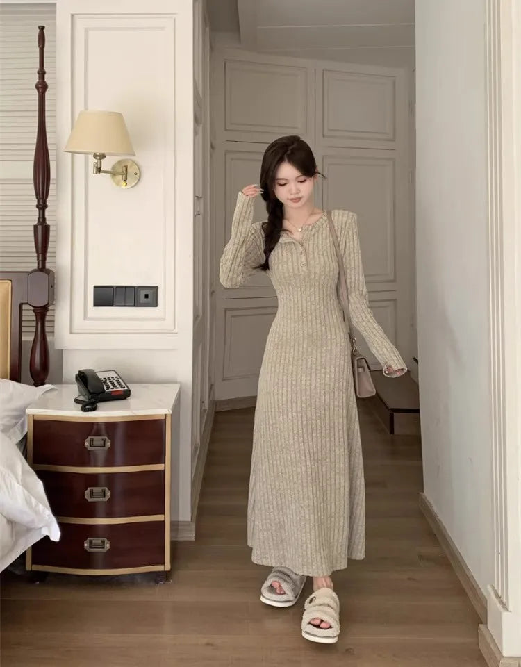 Long Sleeve Knitted Dress