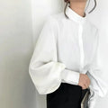 Long Sleeve Loose Lantern Sleeve Blouse