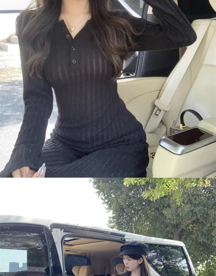 Long Sleeve Knitted Dress