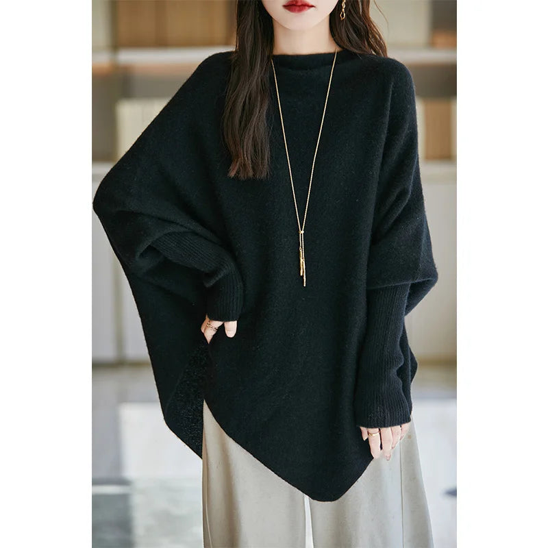 100% Merino Wool Triangle, Boat Neck Pullover Sweater