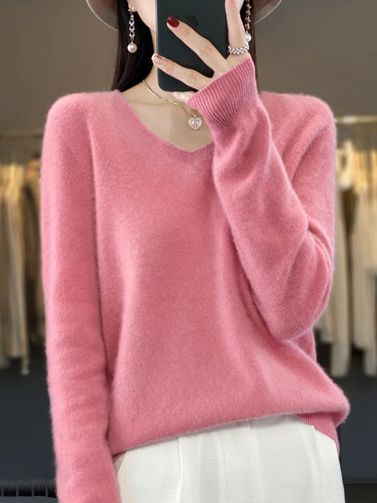 100% Merino Wool Cashmere Pullover Sweater