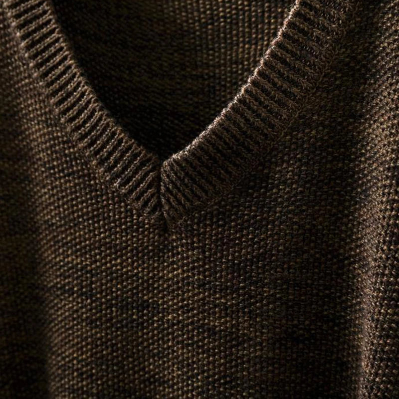 V-Neck Knitted Pullover Sweater