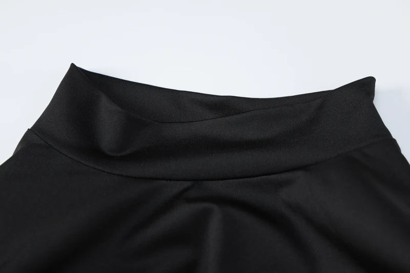 Long Sleeve Turtleneck Black Bodycon Maxi Dress