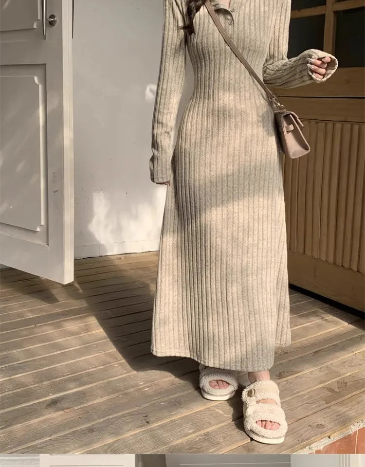 Long Sleeve Knitted Dress