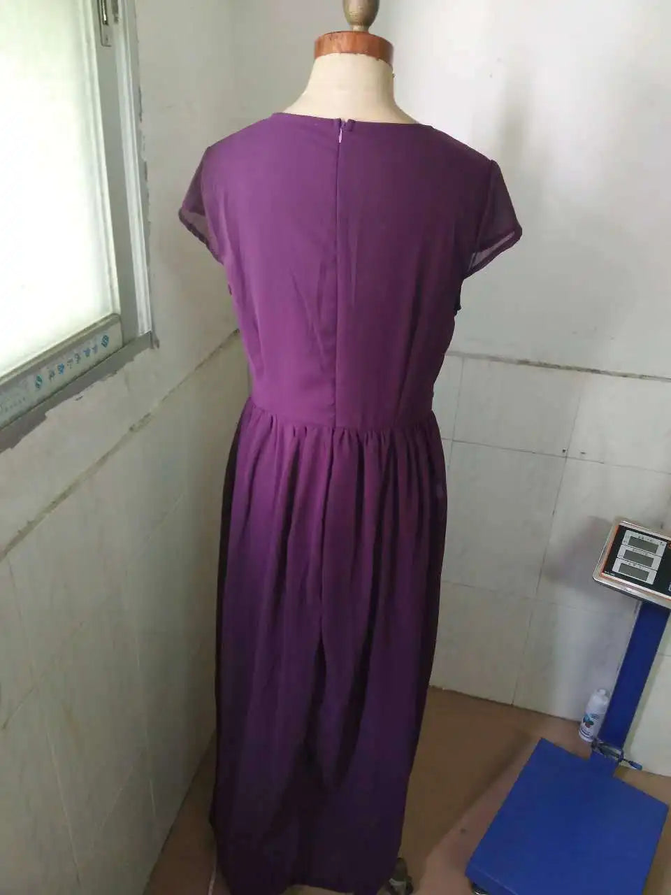 Women's Short Sleeve Chiffon Dress