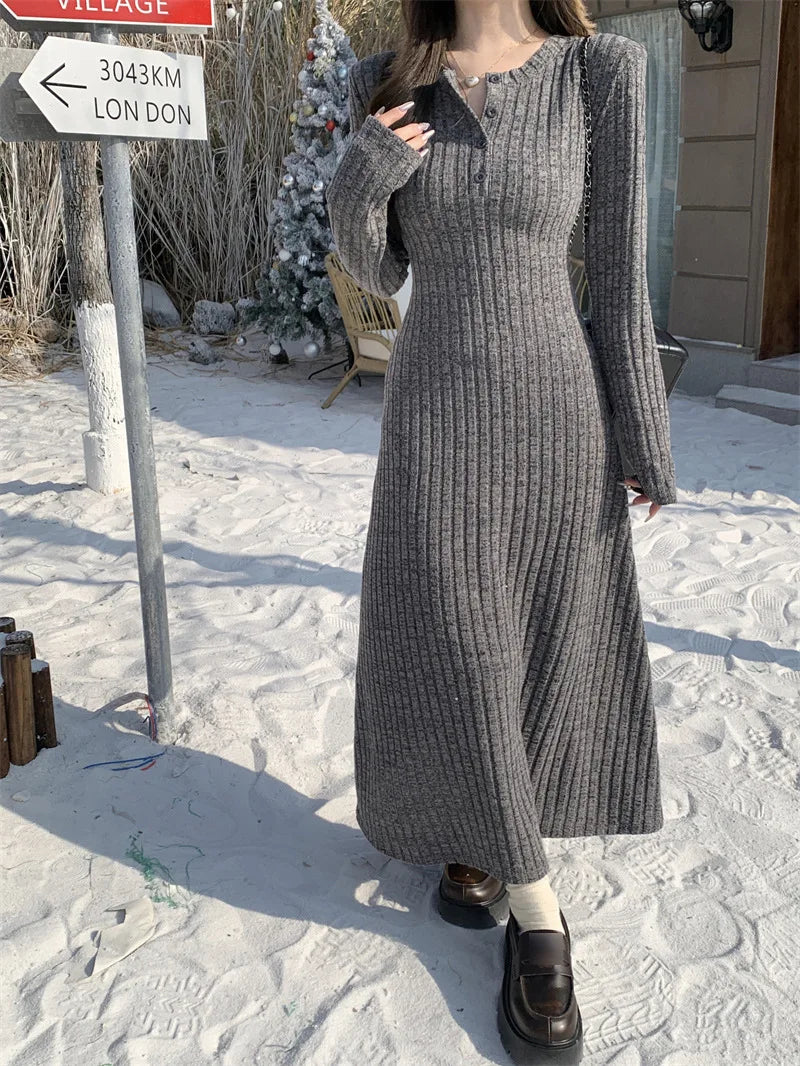 Long Sleeve Knitted Dress