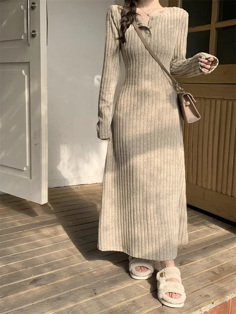 Long Sleeve Knitted Dress