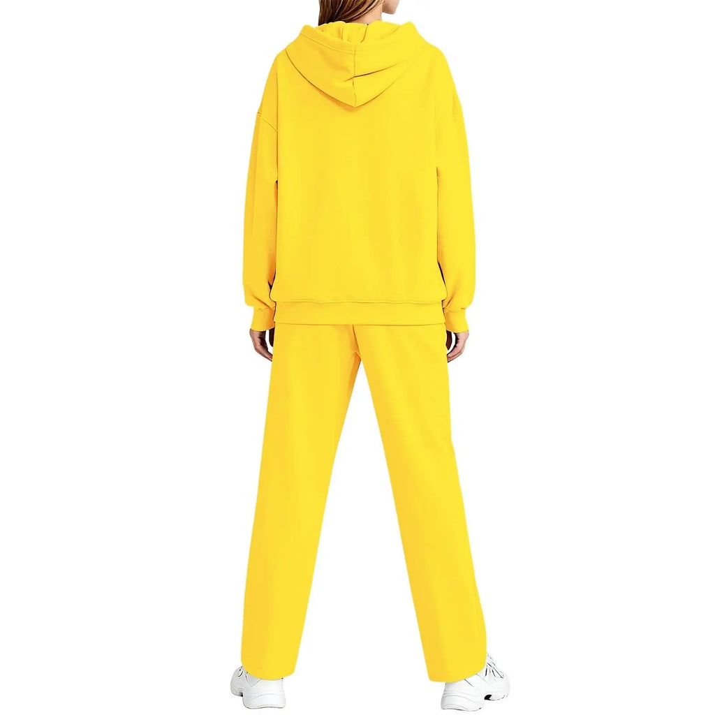 2 PiecePullover Tops And Wide Leg Pants Sweatsuit