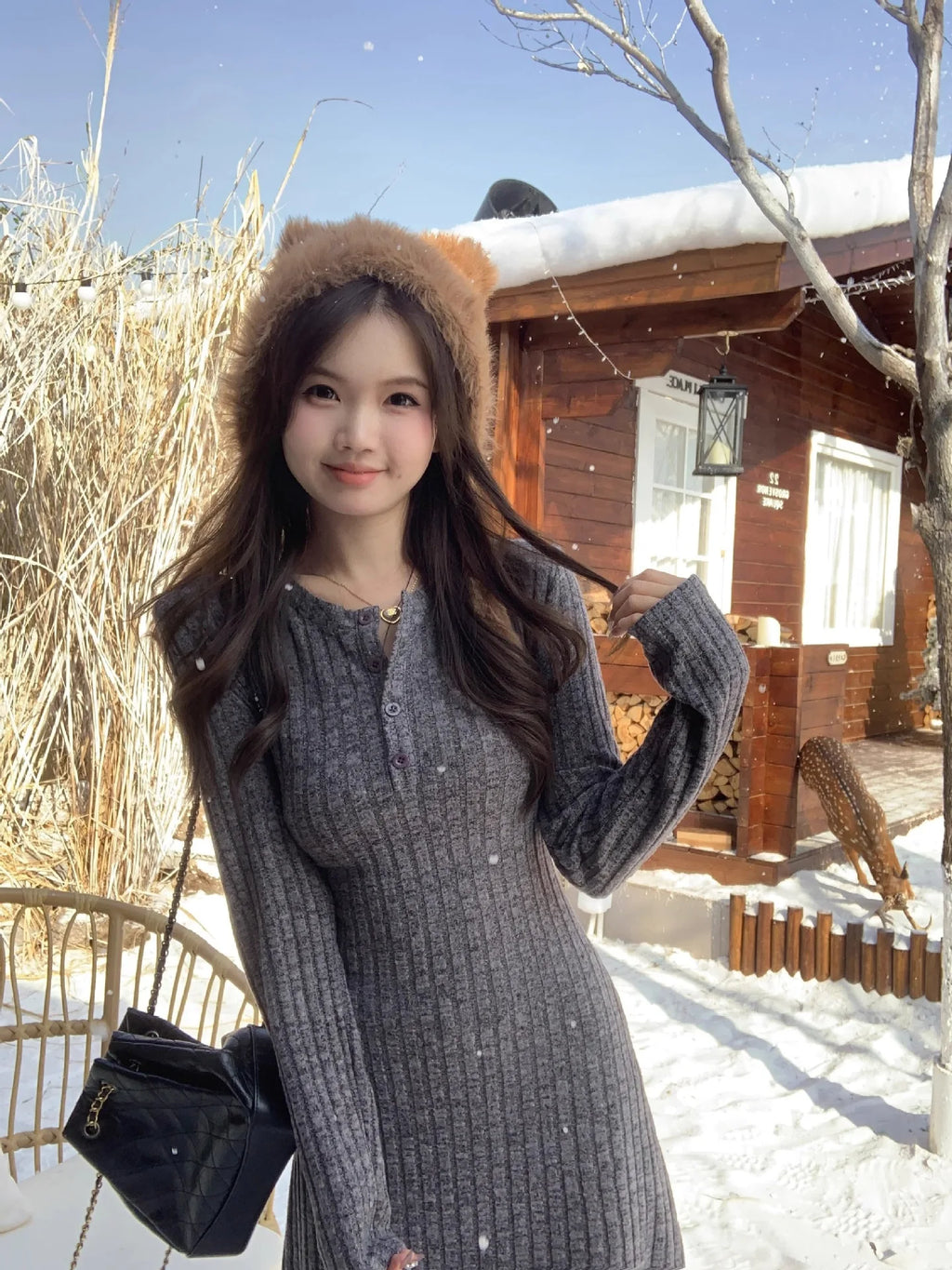 Long Sleeve Knitted Dress