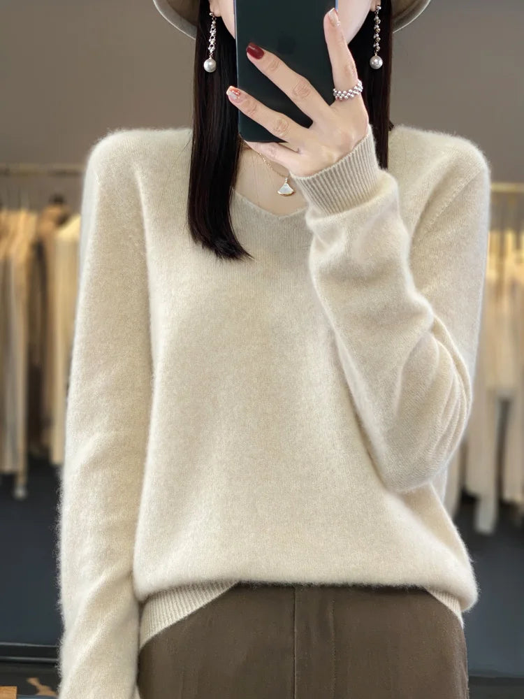 100% Merino Wool Cashmere Pullover Sweater
