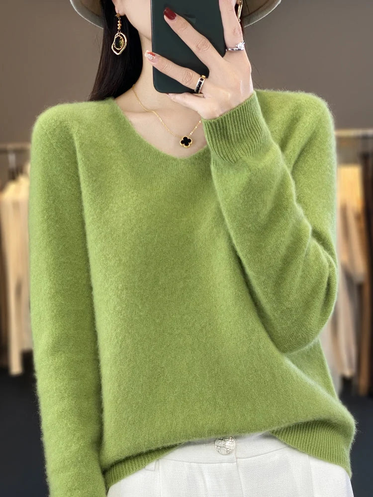 100% Merino Wool Cashmere Pullover Sweater