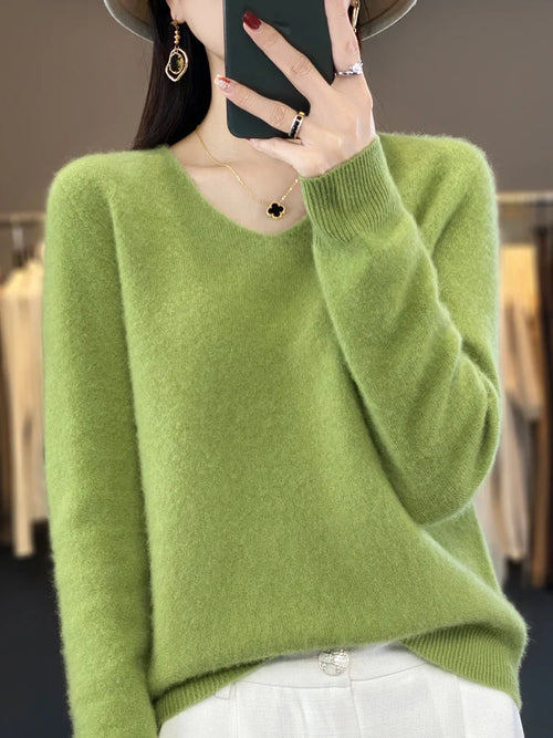100% Merino Wool Cashmere Pullover Sweater