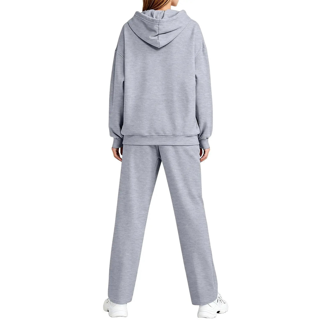 2 PiecePullover Tops And Wide Leg Pants Sweatsuit