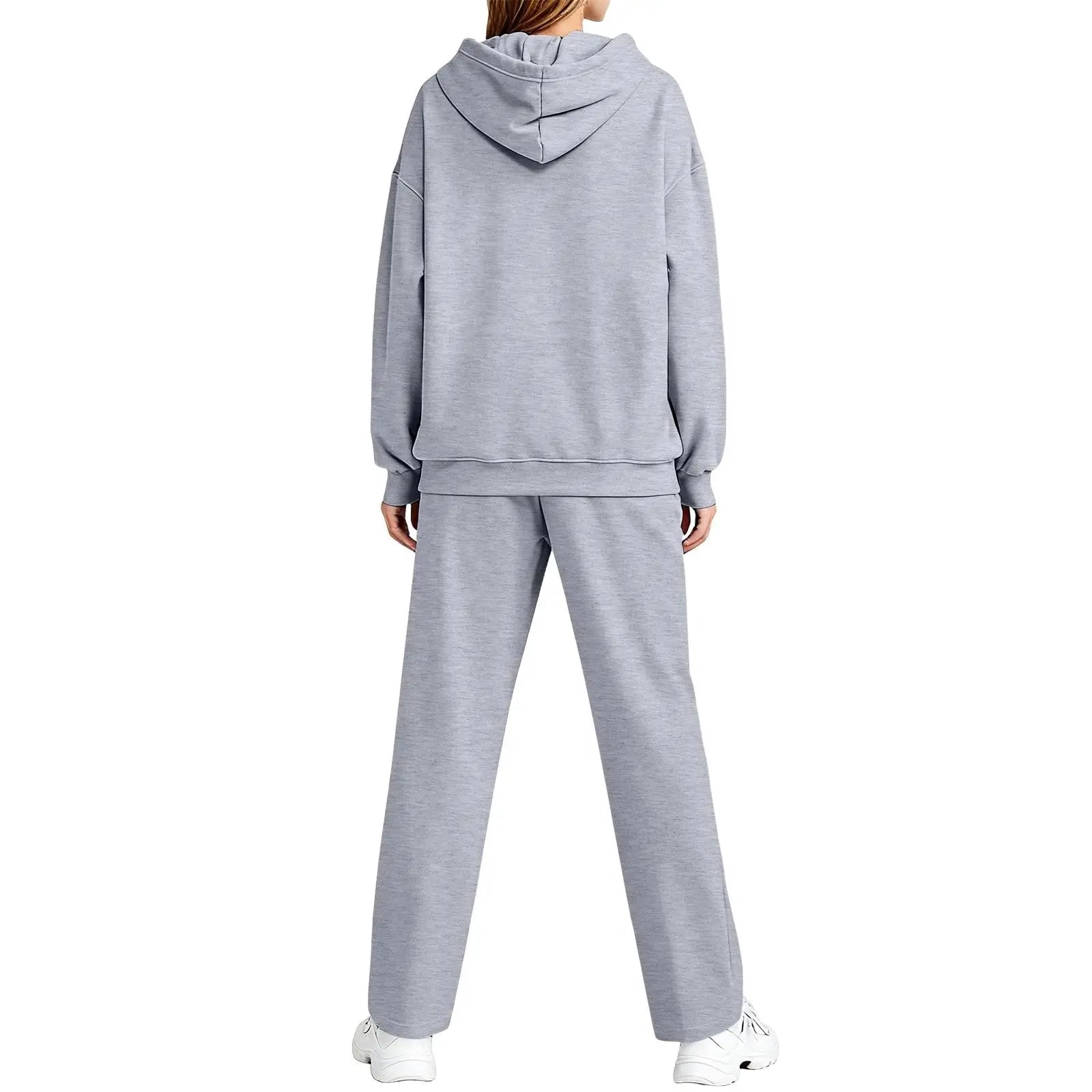 2 PiecePullover Tops And Wide Leg Pants Sweatsuit