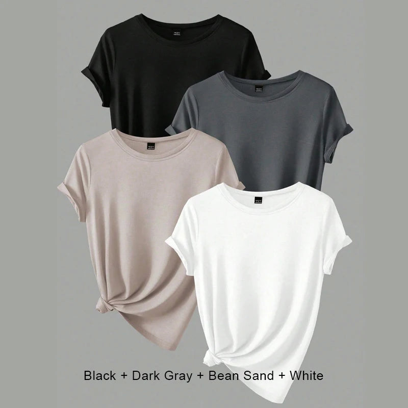 4PCS Women's T-shirts