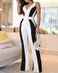 V-neck Jumpsuit - Belt not Included
