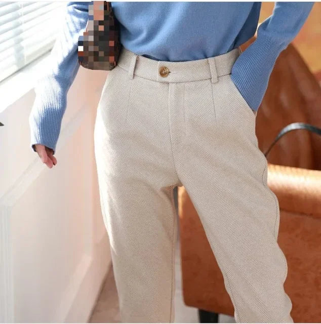 High Waisted Office Trousers