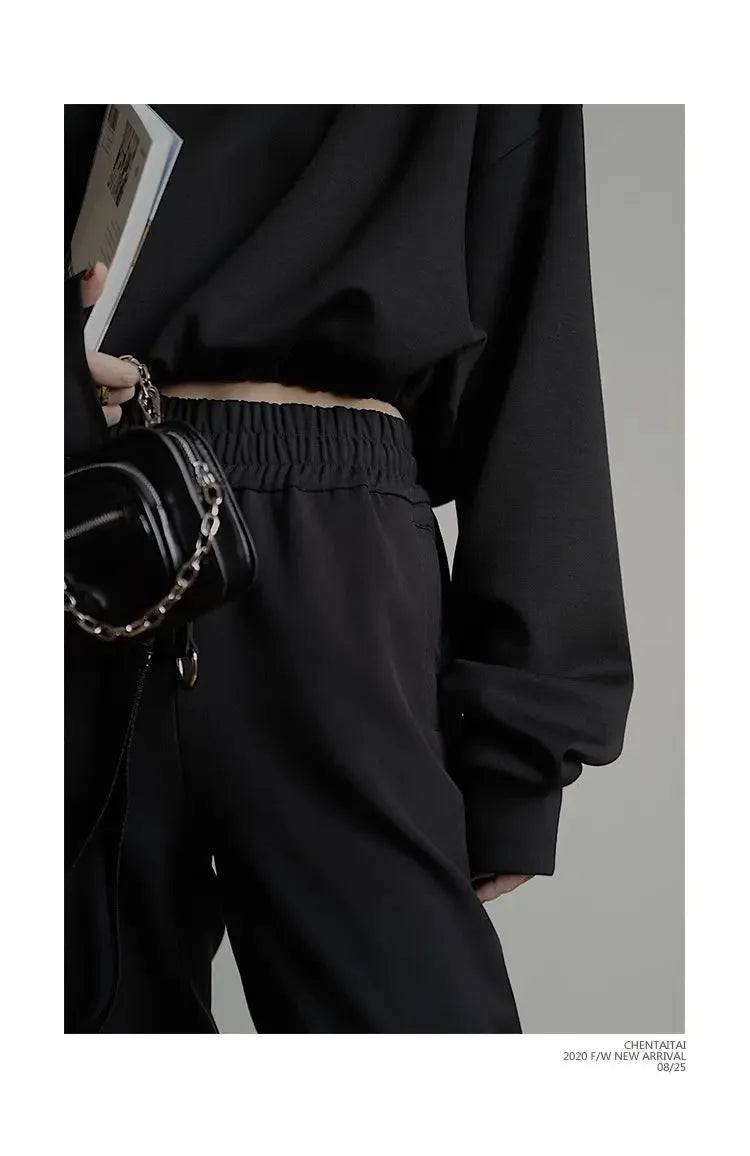 High Collar Long Loose Sleeve Top