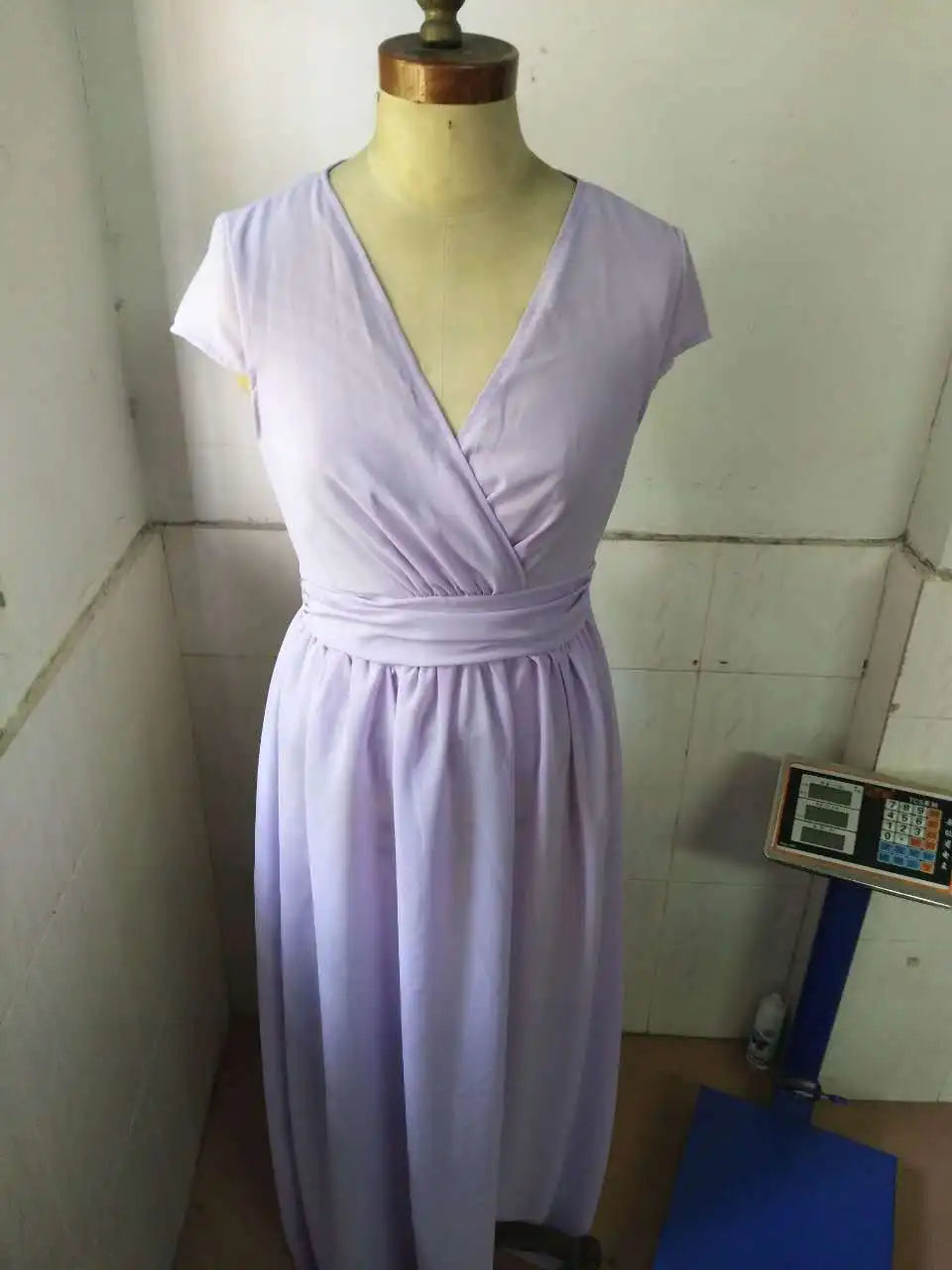 Women's Short Sleeve Chiffon Dress