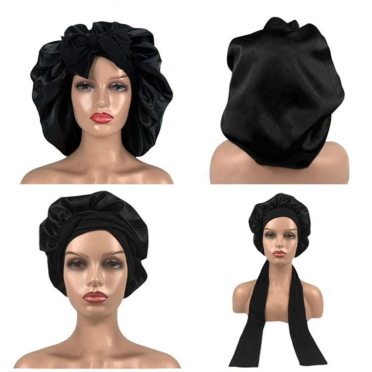 Silk-Blend Satin Hair Bonnet