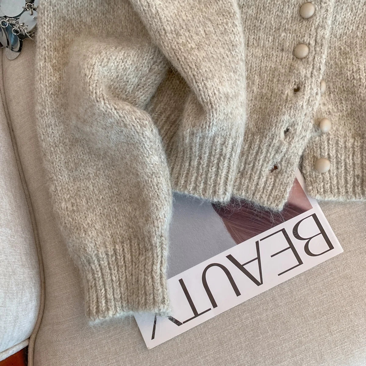 Turtleneck Cardigan Sweater