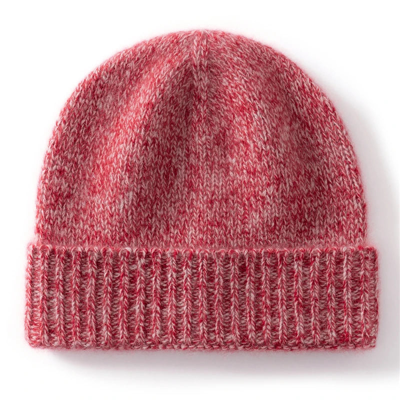 100% Cashmere Knitted Hat with Ear Protection