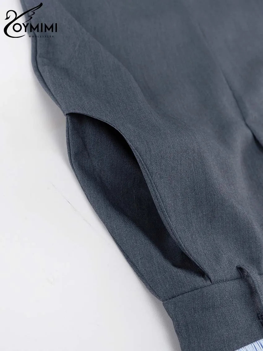 Gray Office 2 Piece Skirt Set
