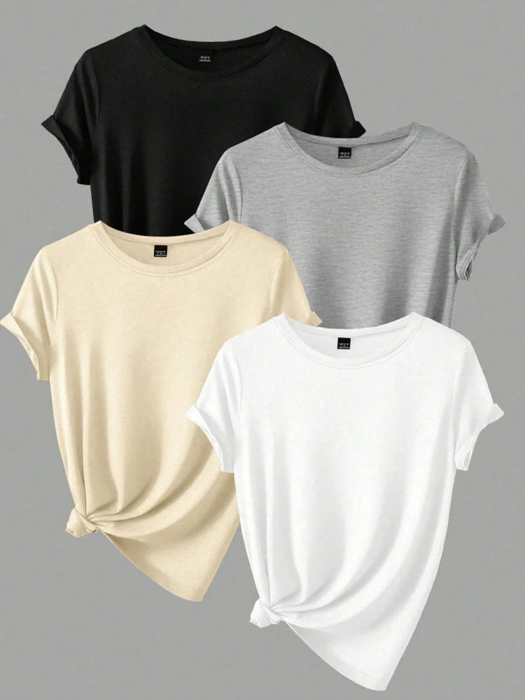 4PCS Women's T-shirts