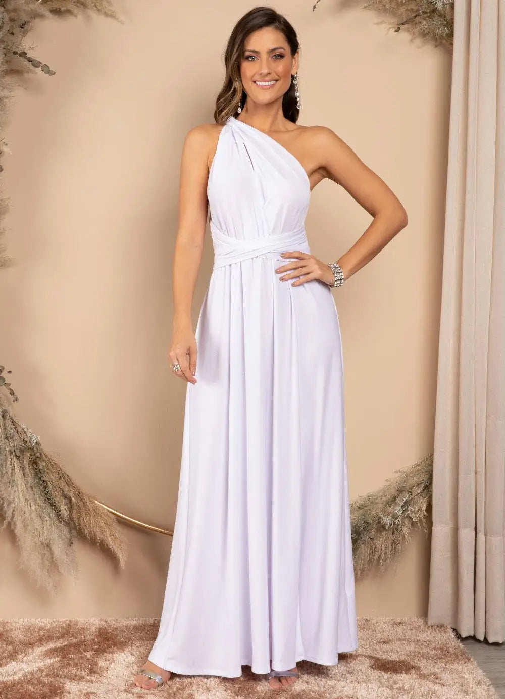 Women's V-neck Strappled Long Dress