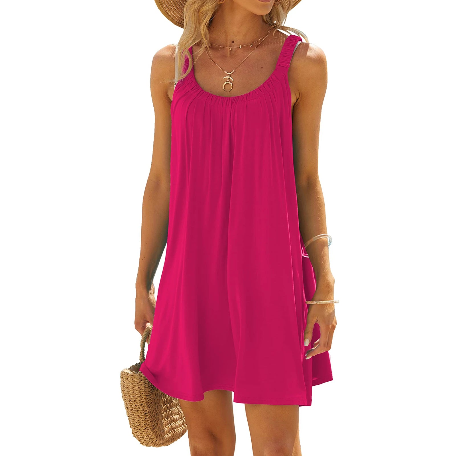 Casual Sleeveless Summer Short Beach Dress
