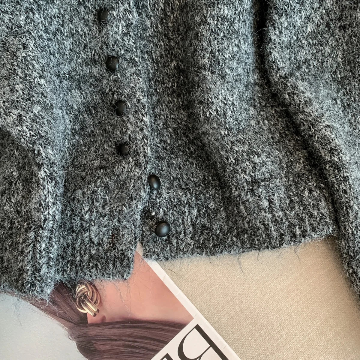 Turtleneck Cardigan Sweater