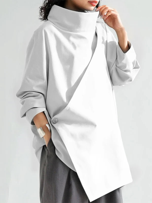 White Long Sleeves Smock