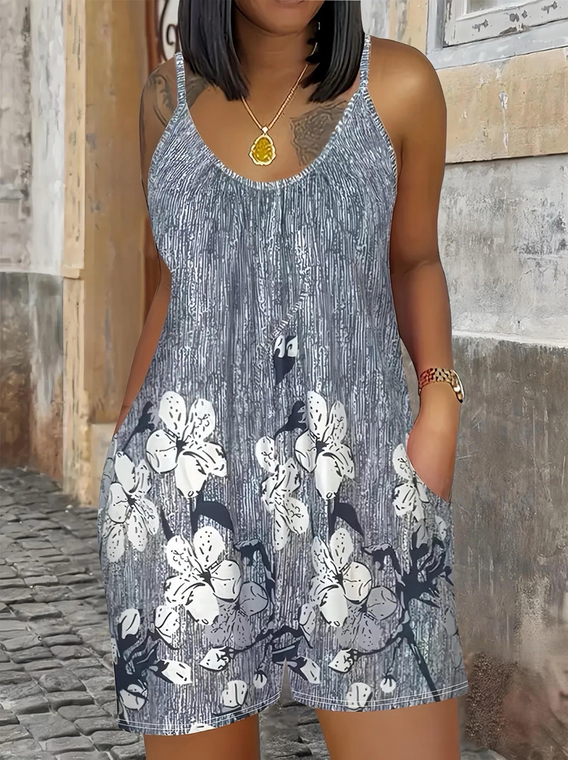 Women's Plus Size Sleeveless Summer Jumpsuit