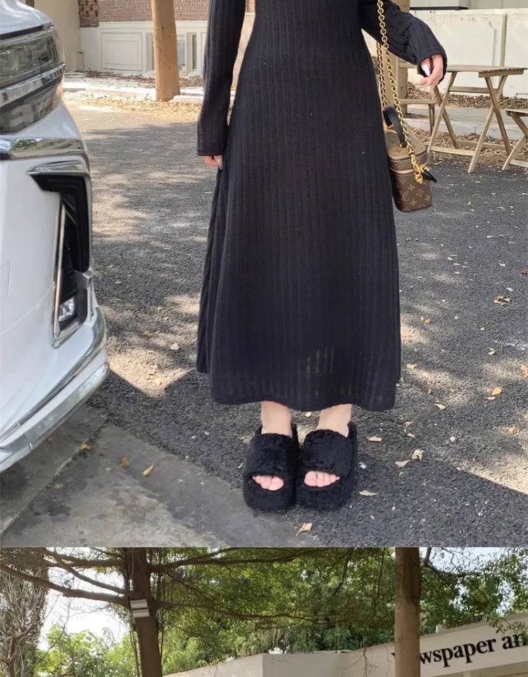 Long Sleeve Knitted Dress