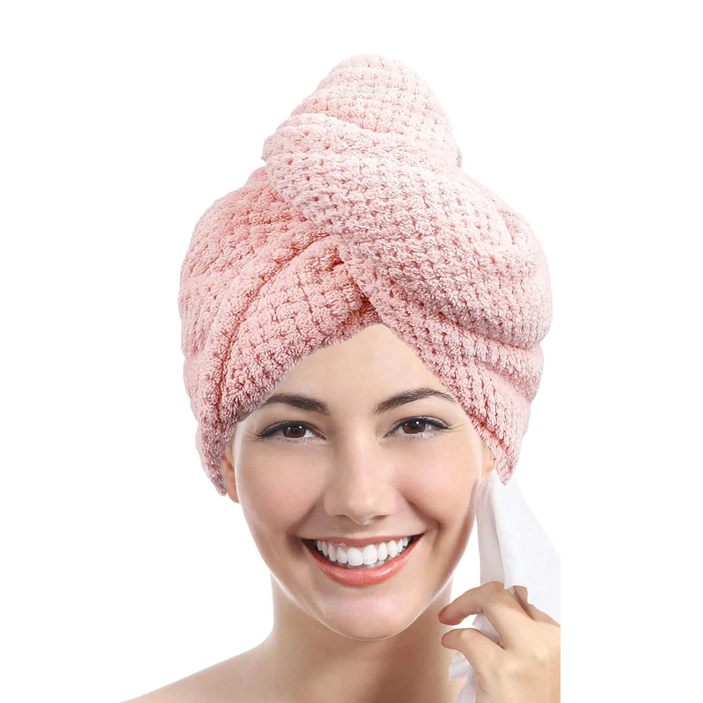 Solid color Absorbent Hair Towel Wrap