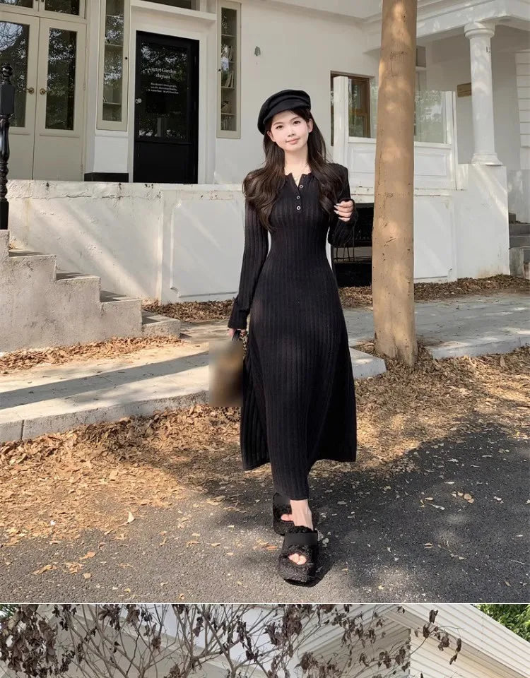 Long Sleeve Knitted Dress