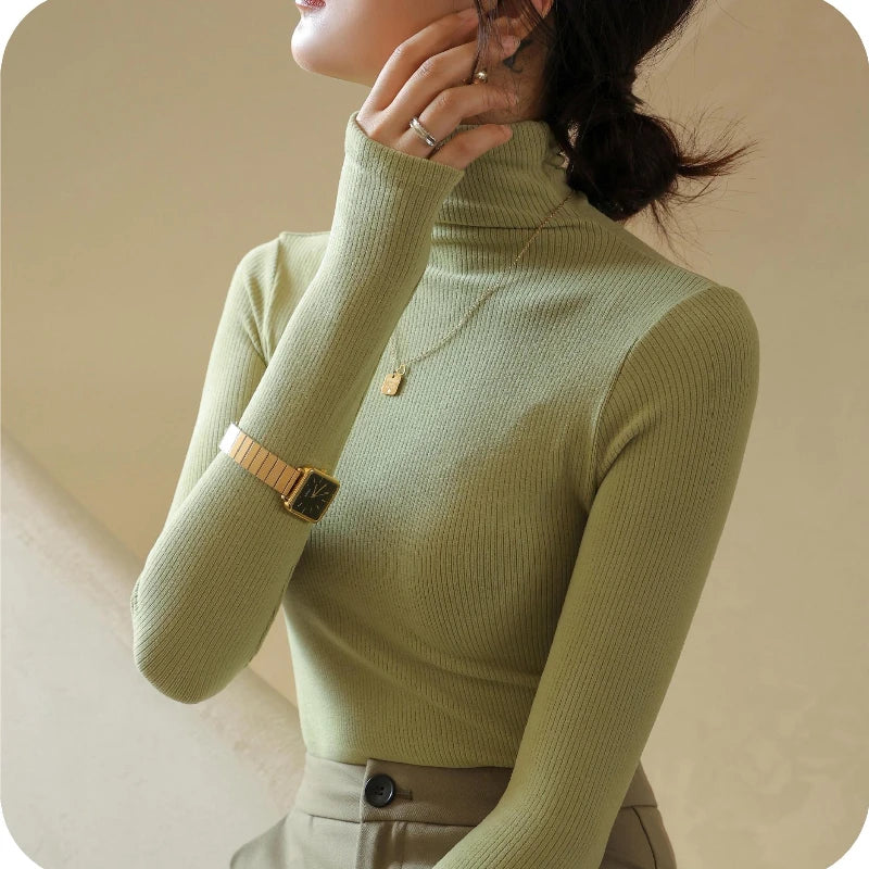 Long Sleeve Stretch Slim Fit Turtleneck