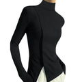 Long Sleeves Split Bottom Top