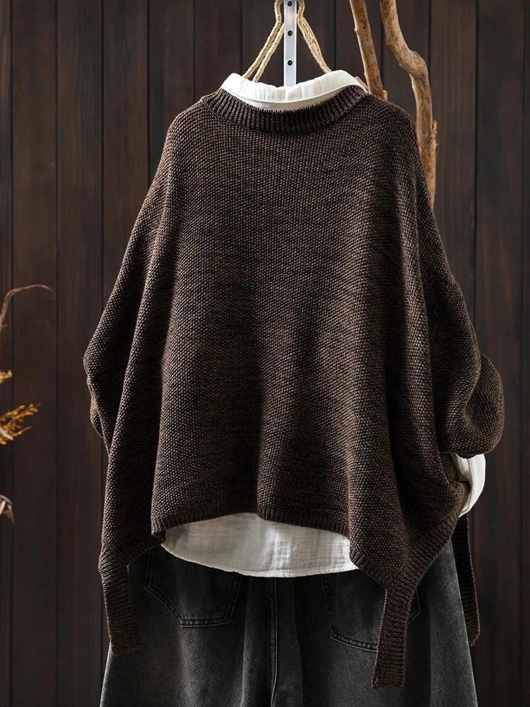 V-Neck Knitted Pullover Sweater