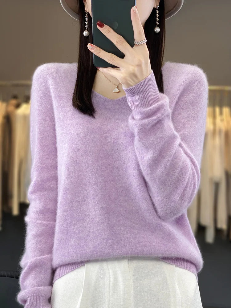 100% Merino Wool Cashmere Pullover Sweater