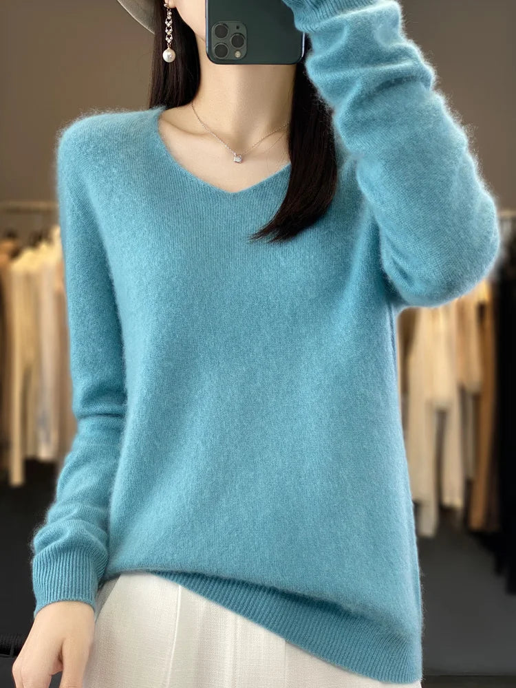 100% Merino Wool Cashmere Pullover Sweater