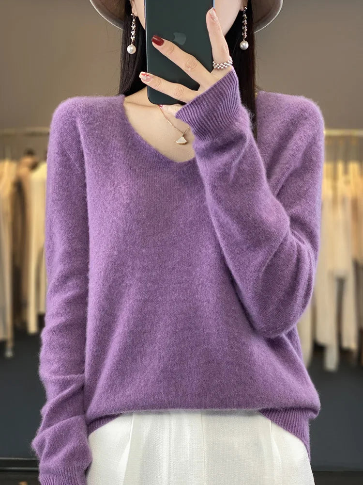 100% Merino Wool Cashmere Pullover Sweater