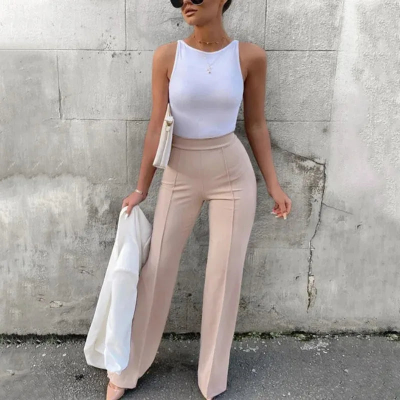Slim Bell-Bottoms Trousers