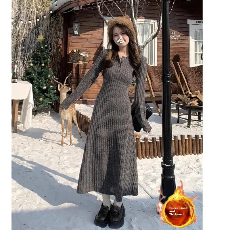 Long Sleeve Knitted Dress